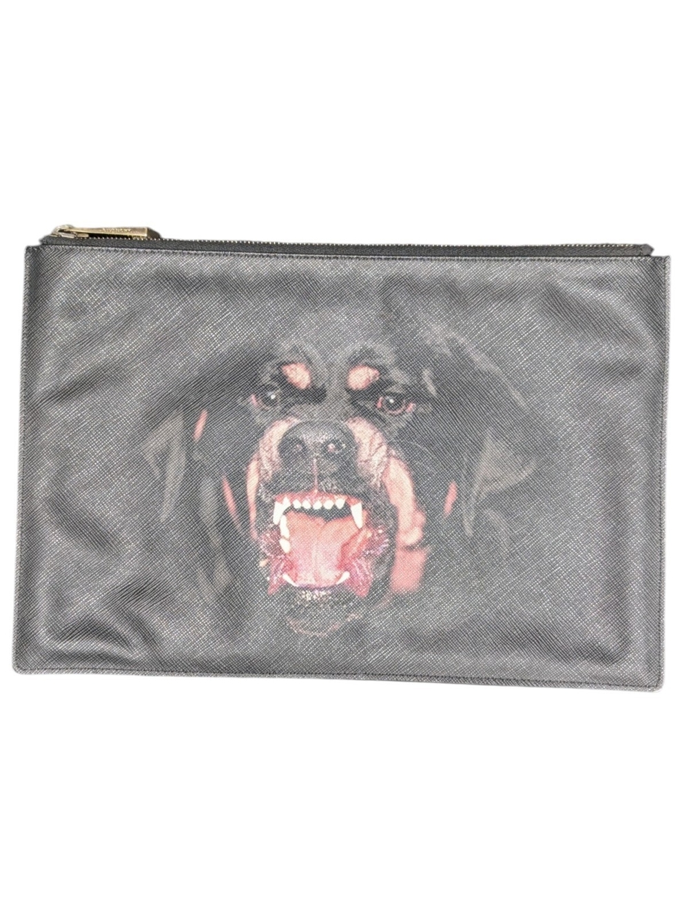 Givenchy Coated Canvas Rottweiler Print Medium Pouch Clutch